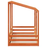 viaszbarna tömör fenyőfa gyerekágy tetővel 80 x 200 cm