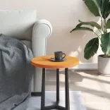 viaszbarna tömör fenyőfa kerek asztallap Ø40 x 2,5 cm