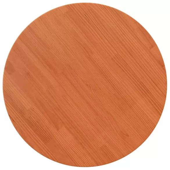 viaszbarna tömör fenyőfa kerek asztallap Ø70 x 2,5 cm
