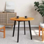 viaszbarna tömör fenyőfa kerek asztallap Ø80 x 2,5 cm