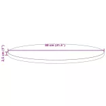 viaszbarna tömör fenyőfa kerek asztallap Ø80 x 2,5 cm