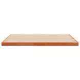 viaszbarna tömör fenyőfa ágykeret 200 x 200 cm