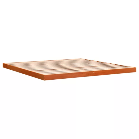 viaszbarna tömör fenyőfa ágykeret 180 x 200 cm