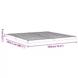 viaszbarna tömör fenyőfa ágykeret 180 x 200 cm