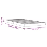 viaszbarna tömör fenyőfa ágykeret 100 x 200 cm