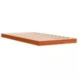 viaszbarna tömör fenyőfa ágykeret 90 x 200 cm