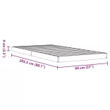 viaszbarna tömör fenyőfa ágykeret 90 x 200 cm