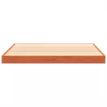 viaszbarna tömör fenyőfa ágykeret 120 x 190 cm