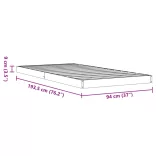 viaszbarna tömör fenyőfa ágykeret 90 x 190 cm