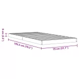 viaszbarna tömör fenyőfa ágykeret 75 x 190 cm