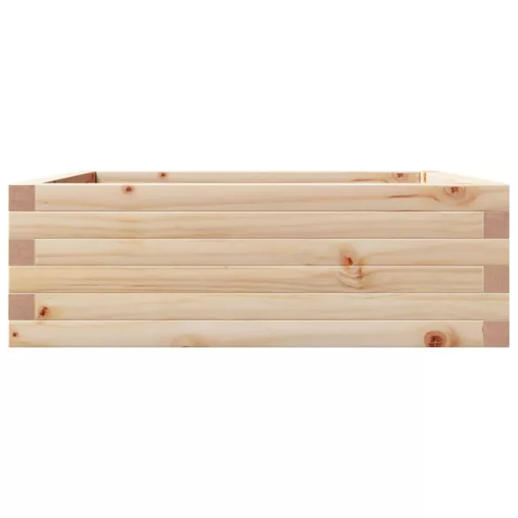 tömör fenyő kerti virágláda 70x70x23 cm