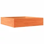 viaszbarna tömör fenyőfa kerti virágláda 100 x 100 x 23 cm