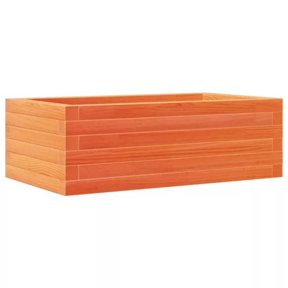 viaszbarna tömör fenyőfa kerti virágtartó 70 x 40 x 23 cm