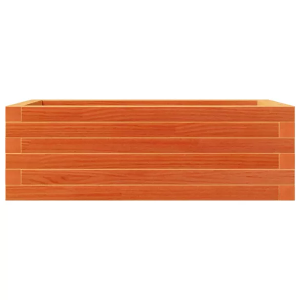 viaszbarna tömör fenyőfa kerti virágtartó 70 x 40 x 23 cm