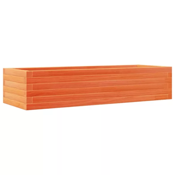 viaszbarna tömör fenyőfa kerti virágláda 110x40x23 cm