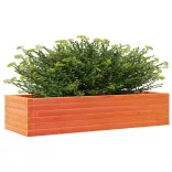 viaszbarna tömör fenyőfa kerti virágláda 110x40x23 cm