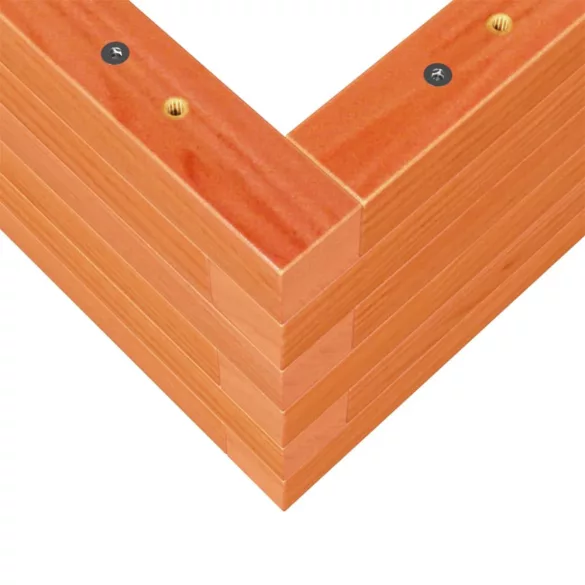 viaszbarna tömör fenyőfa kerti virágláda 110x40x23 cm