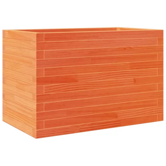 viaszbarna tömör fenyőfa kerti virágtartó 70 x 40 x 45,5 cm