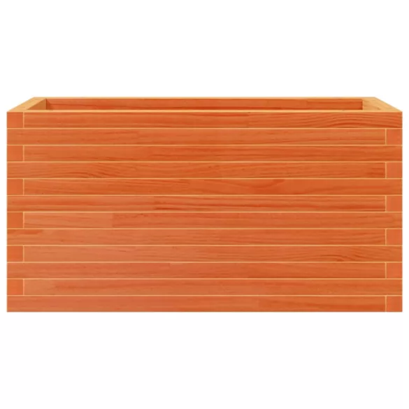 viaszbarna tömör fenyőfa kerti virágtartó 90 x 40 x 45,5 cm