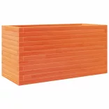 viaszbarna tömör fenyőfa kerti virágtartó 90 x 40 x 45,5 cm