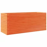 viaszbarna tömör fenyőfa kerti virágtartó 110 x 40 x 45,5 cm