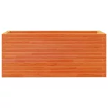 viaszbarna tömör fenyőfa kerti virágtartó 110 x 40 x 45,5 cm