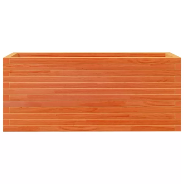 viaszbarna tömör fenyőfa kerti virágtartó 110 x 40 x 45,5 cm