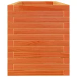viaszbarna tömör fenyőfa kerti virágtartó 110 x 40 x 45,5 cm