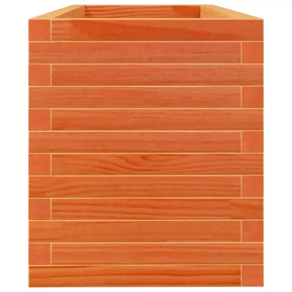 viaszbarna tömör fenyőfa kerti virágtartó 110 x 40 x 45,5 cm