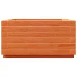 viaszbarna tömör fenyőfa kerti virágláda 50x50x26,5 cm