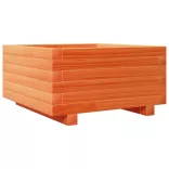 viaszbarna tömör fenyőfa kerti virágláda 50x50x26,5 cm