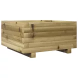 impregnált fenyőfa kerti virágtartó 50 x 50 x 26,5 cm