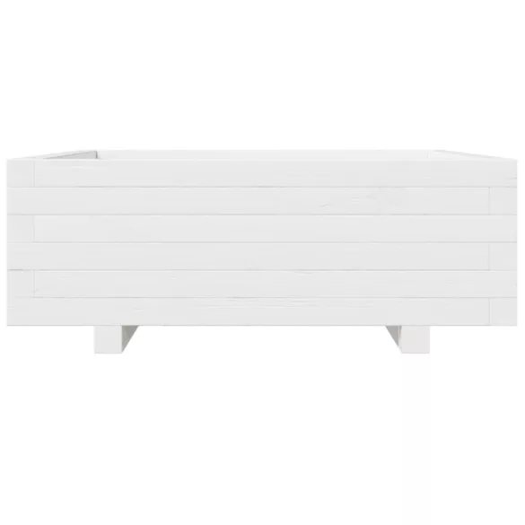 fehér tömör fenyő virágláda 70x70x26,5 cm