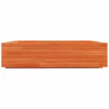 viaszbarna tömör fenyőfa kerti virágláda 100 x 100 x 26,5 cm