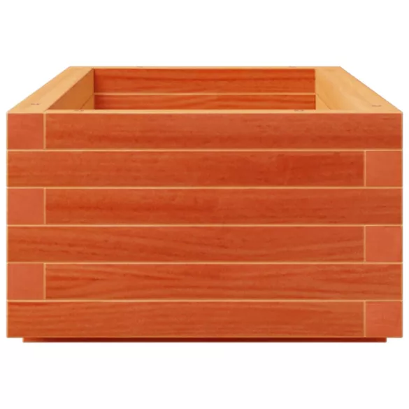 viaszbarna tömör fenyőfa kerti virágláda 110x40x26,5 cm