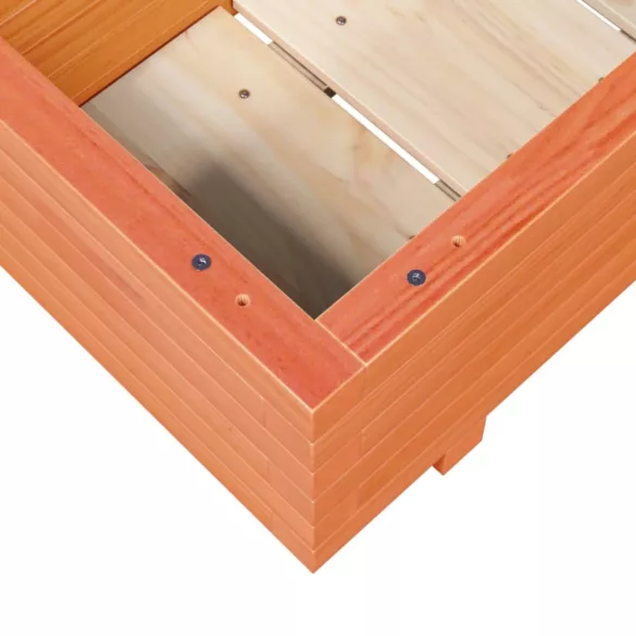 viaszbarna tömör fenyőfa kerti virágláda 110x40x26,5 cm