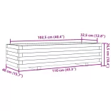 viaszbarna tömör fenyőfa kerti virágláda 110x40x26,5 cm