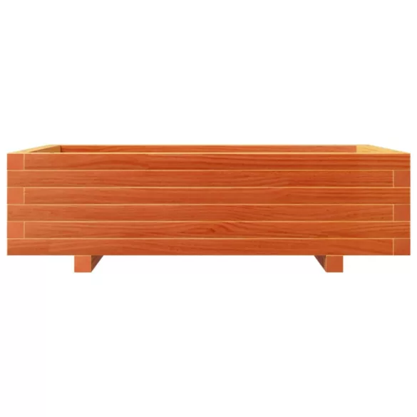 viaszbarna tömör fenyőfa kerti virágláda 90x60x26,5 cm
