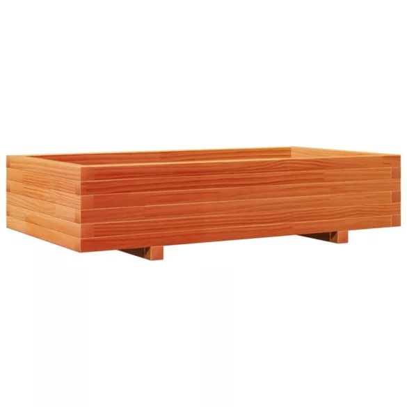 viaszbarna tömör fenyőfa kerti virágláda 110 x 60 x 26,5 cm