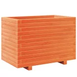 viaszbarna tömör fenyőfa kerti virágtartó 70 x 40 x 49,5 cm