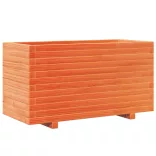 viaszbarna tömör fenyőfa kerti virágtartó 90 x 40 x 49,5 cm