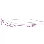 tömör fenyőfa négyzet alakú asztallap 50 x 50 x 1,7 cm