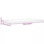 tömör fenyőfa téglalap alakú asztallap 100 x 50 x 2,5 cm