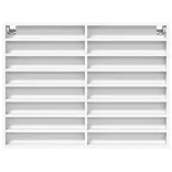 fehér szerelt fa vitrinszekrény 100 x 8,5 x 75 cm