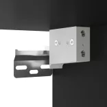 fekete szerelt fa vitrinszekrény 100 x 8,5 x 50 cm