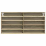 sonoma tölgy színű szerelt fa vitrinszekrény 100 x 8,5 x 50 cm