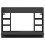 fekete szerelt fa falra szerelhető íróasztal 105 x 48 x 75 cm