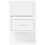 fehér falra szerelhető éjjeliszekrény LED-világítással