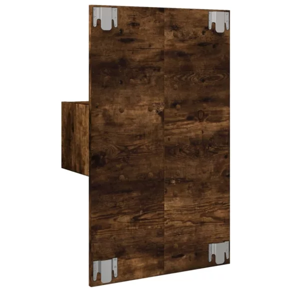 füstös sonoma színű fali éjjeliszekrény LED-világítással