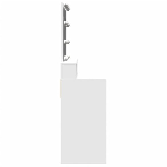 fehér fésülködőasztal LED-del 80 x 41 x 144,5 cm